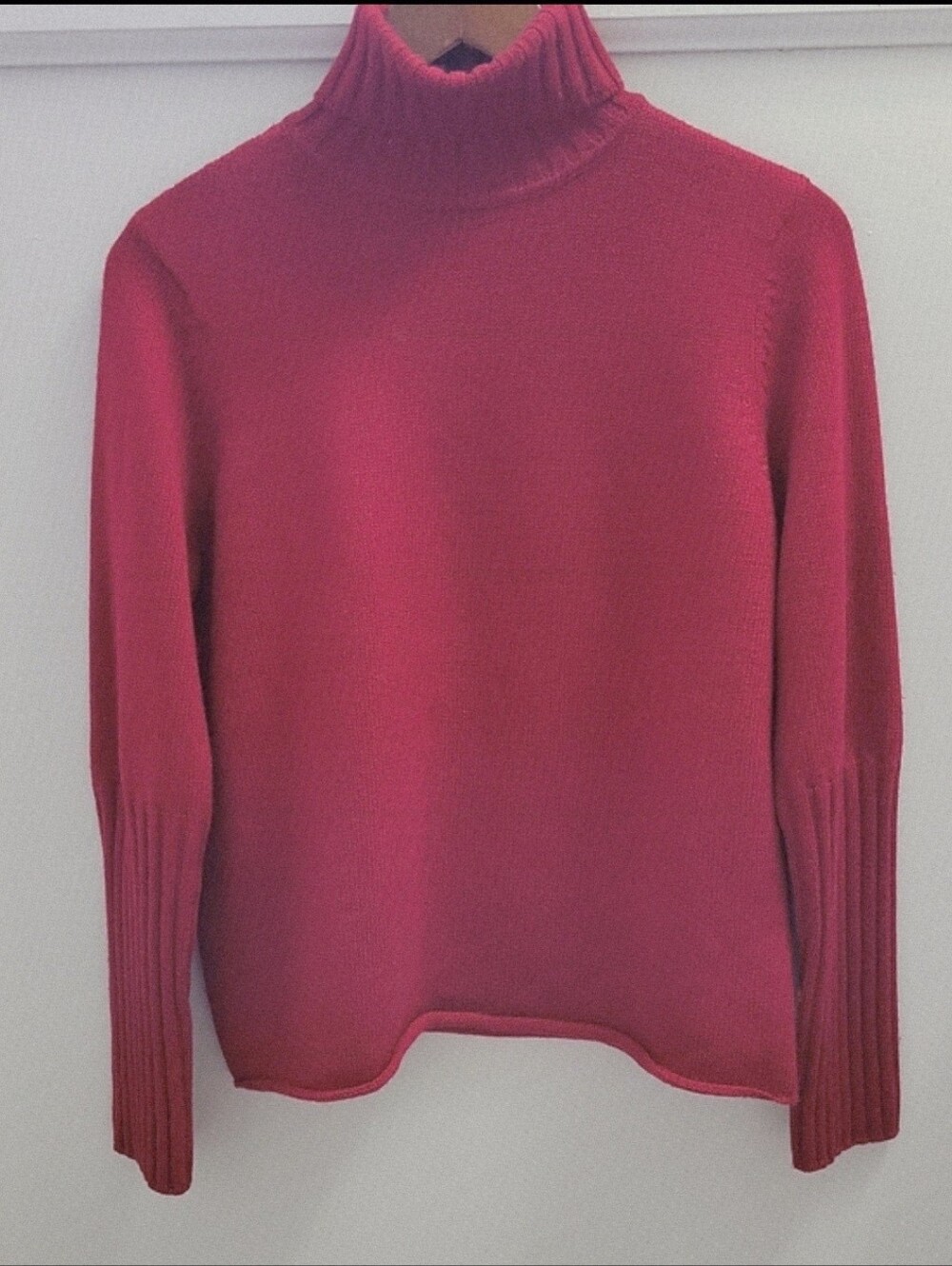 Eileen Fisher Vintage Wool Turtleneck Sweater Size Medium - Red